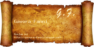 Gavora Fanni névjegykártya